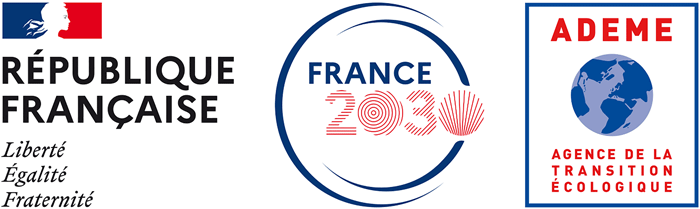 Logos république française, France 2030 et Ademe Logos république française, France 2030 et Ademe